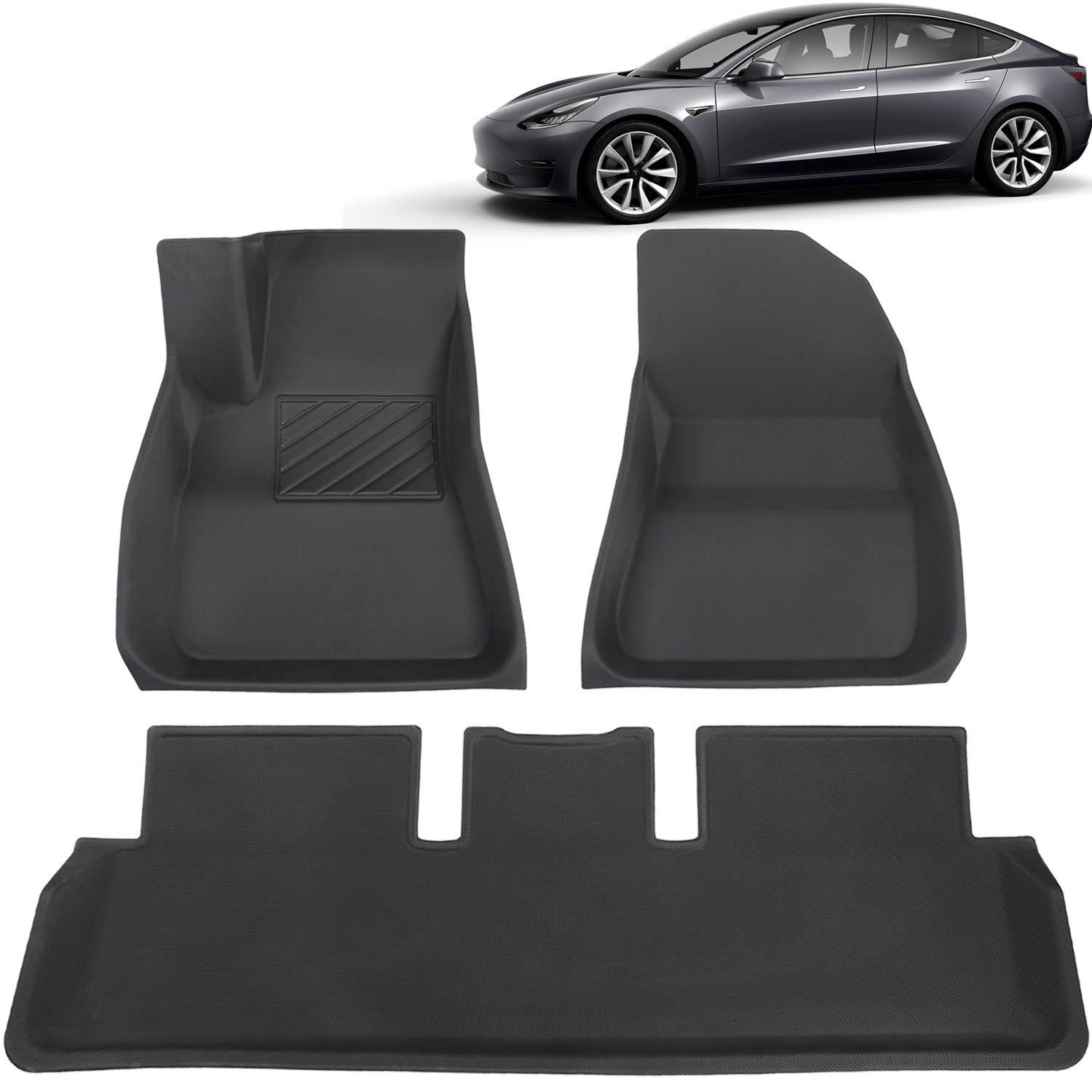 4D All-Weather Anti-Slip Waterproof Floor Liners Set for Tesla Model Y