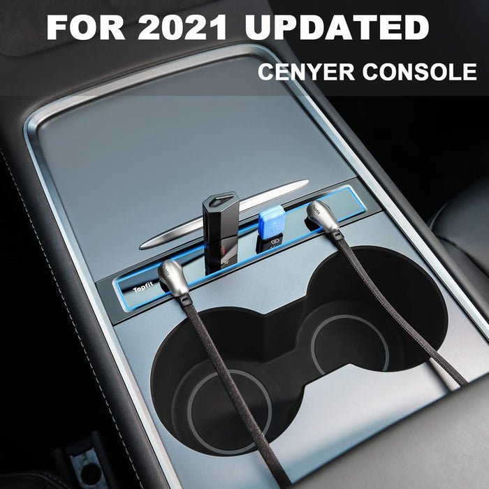 USB Hub Pro Center Console Docking Station for Tesla Model 3 & Y 2021-2023
