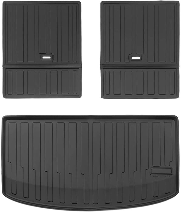 All Weather Rear Trunk Set with Backseat Mats for Tesla Model Y 7-Seater (2020 - 2023)