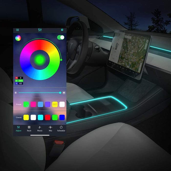 Neon Light Tubes (LED) with App for Tesla Model 3 & Y 2021