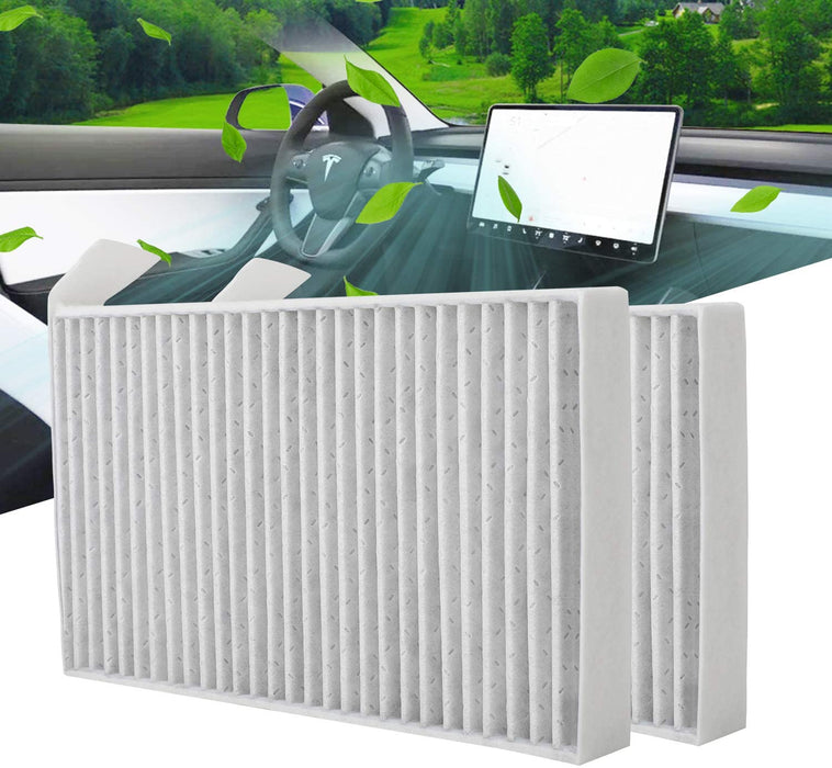 Tesla Model 3 Model Y Air Filter HEPA with Activated Carbon Charcoal Cabin  Air Intake Filter Accessories Replacement 2 Pack