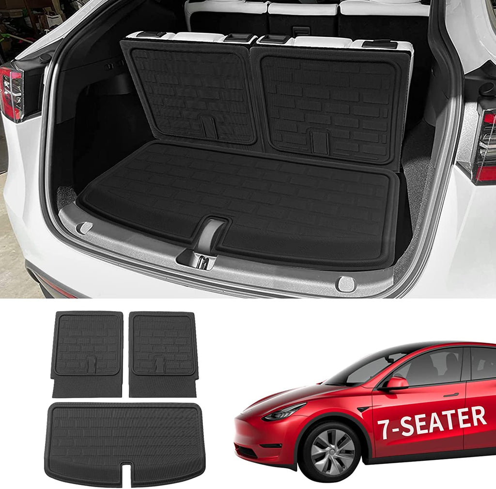 Third Row Rear Trunk Mat Set for 7 Seater Tesla Model Y 2020 - 2023