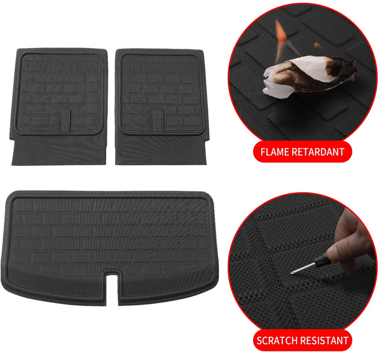Third Row Rear Trunk Mat Set for 7 Seater Tesla Model Y 2020 - 2023 —  TheHydrataseStore