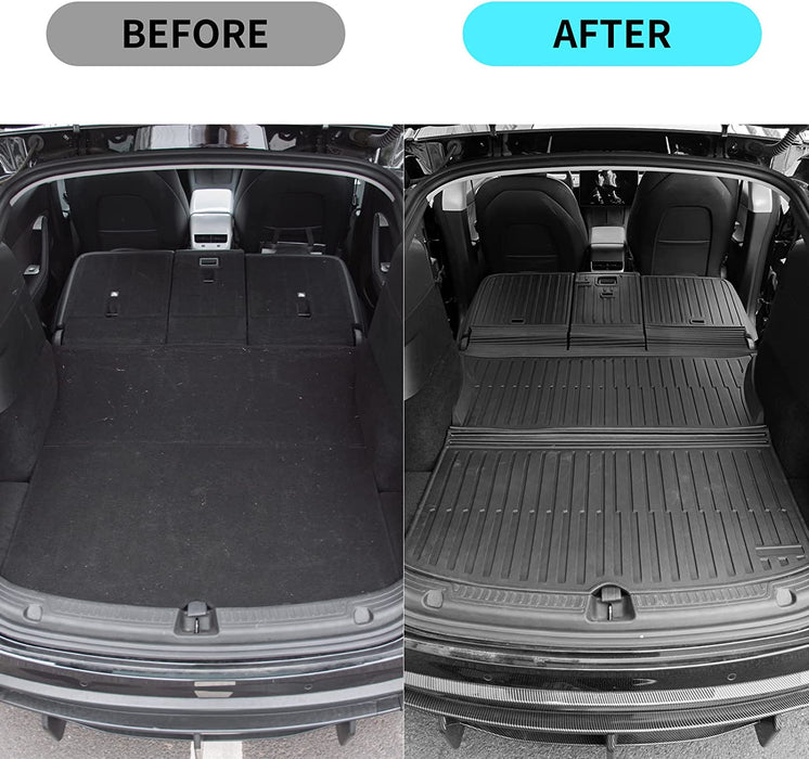 All Weather Cargo Liner with Backrest Mat One Piece for 5-Seater Tesla Model Y 2020 - 2023