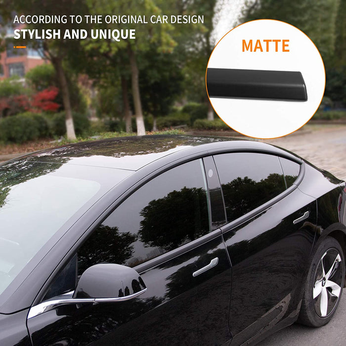 ABS Matte Black Door Window Frame Sill Cover Trim For Tesla Model