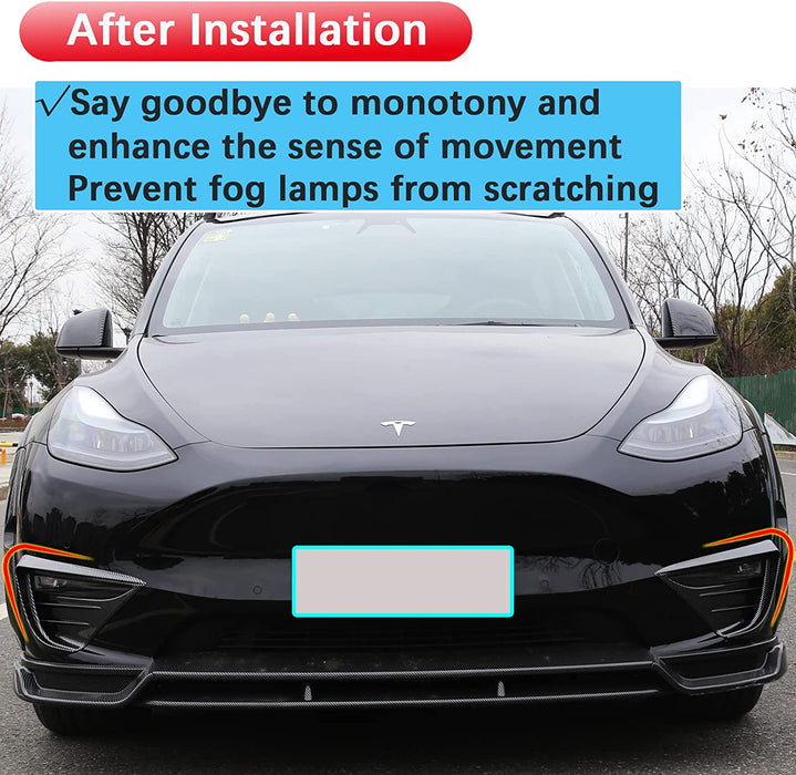 Front Fog Light Covers for Tesla Model Y - Version 2