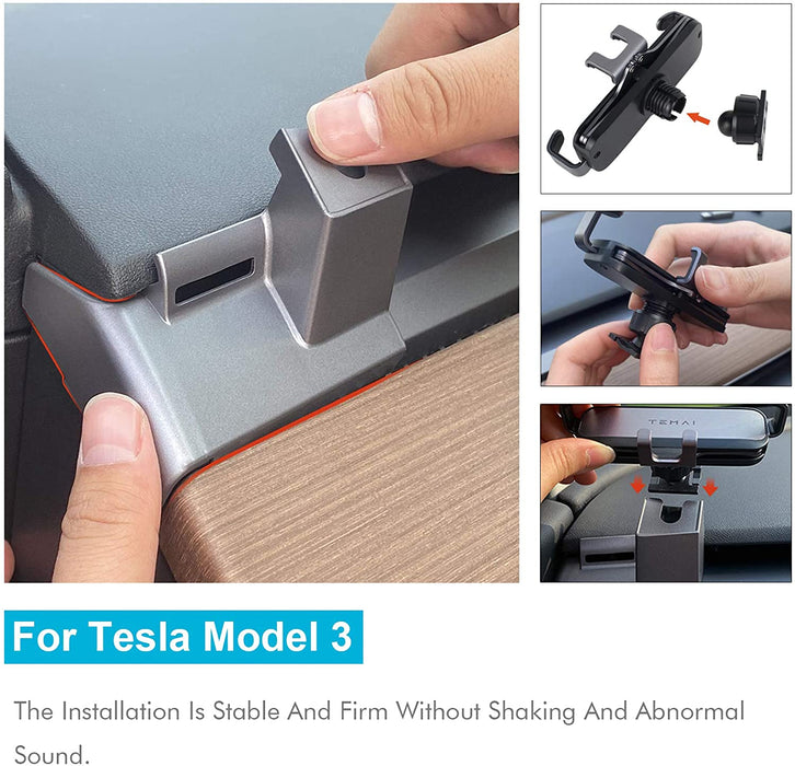 Dashboard Phone Mount for Tesla Model 3 & Y