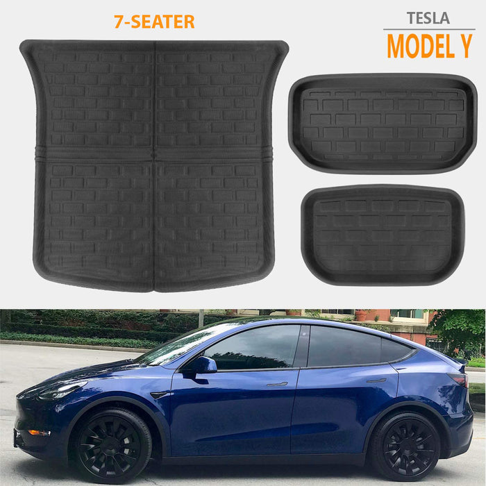 All Weather Frunk & Trunk Cargo Liners for Tesla Model Y (7-Seater)