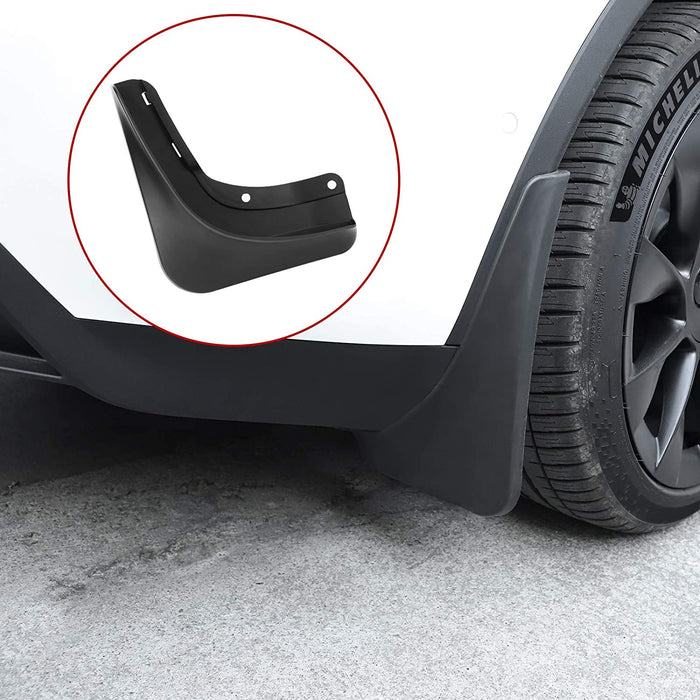 4x Car Wheel Mud Flaps Spare Parts Mudguard for Tesla Model 3 2024