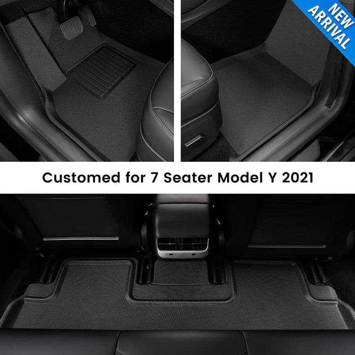 All-Weather Premium Floor Mats for 7 Seater Tesla Model Y (2021-2024)