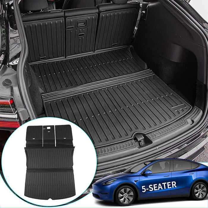 All Weather Cargo Liner with Backrest Mat One Piece for 5-Seater Tesla Model Y 2020 - 2023