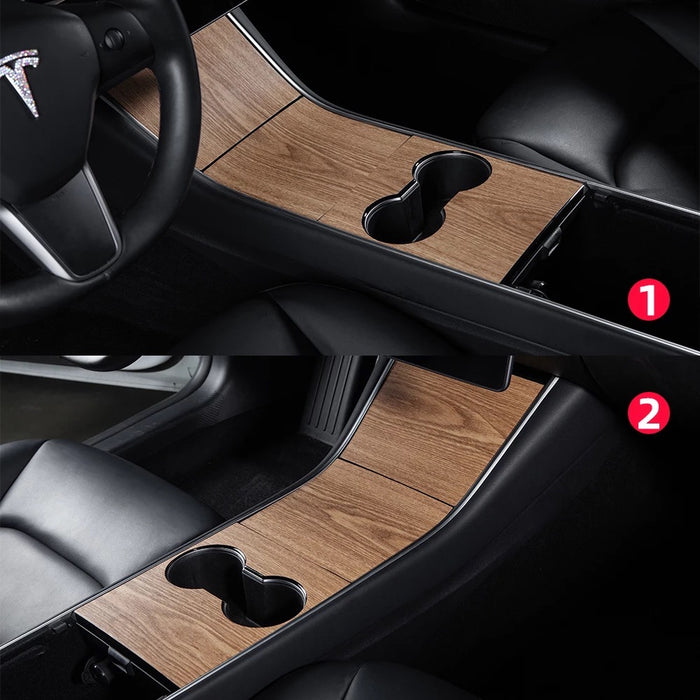 Center Console Wrap (Wood) for Tesla Model 3 & Y 2017- 2020