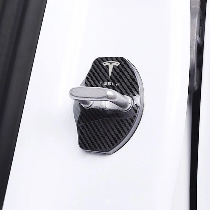 Door Latch Lock Covers (Logo) for Tesla Model 3 & Y