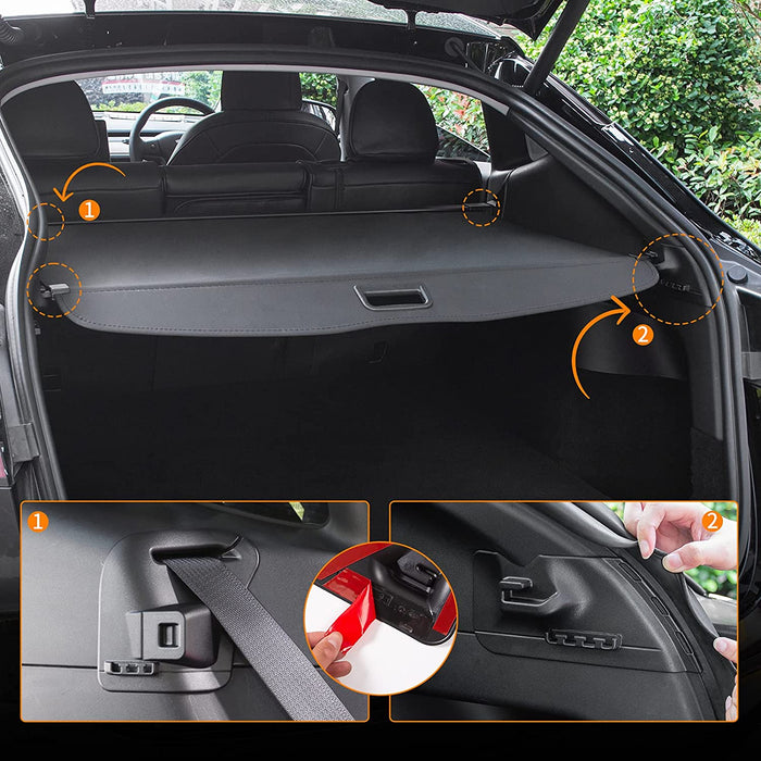  LadyCent Car Retractable Rear Trunk Parcel Shelf for Tesla  Model Y 2020/2021, Car Rear Cargo Cover Privacy Trunk Screen Shield Shade  Auto Accessories : Everything Else